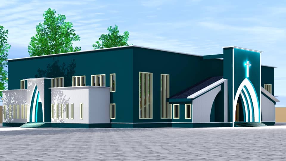 Modern Church Building Design — Roads project in Asaba, Delta State