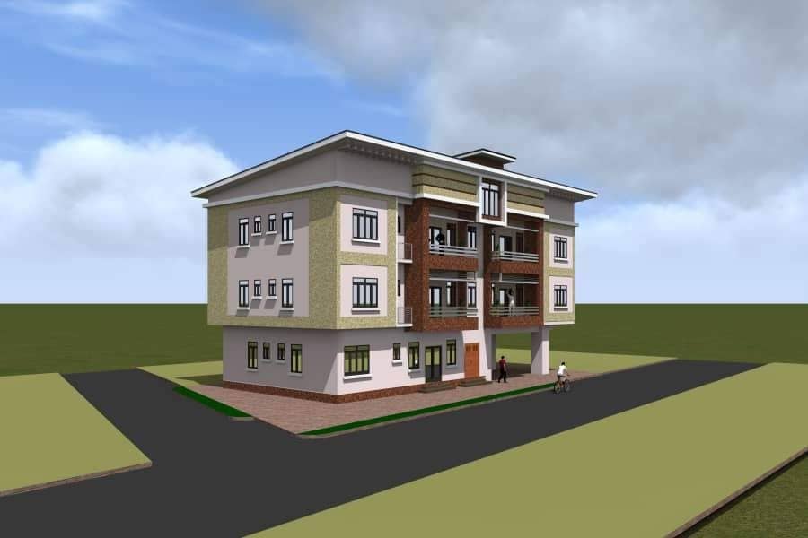 Modern Apartment Building Architectural Design — Commercial project in Asaba, Delta State
